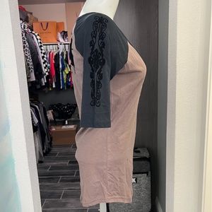 NWT Affliction Wild T-Shirt with Black Sleeves